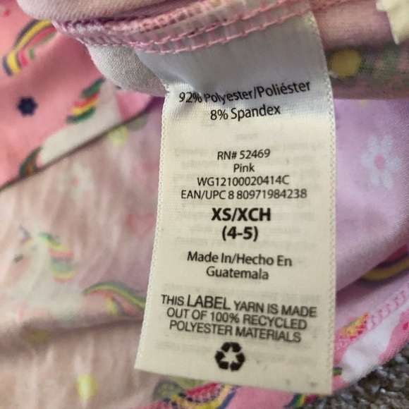 Wonder Nation pink unicorn magic short sleeve tunic top in size XS - Picture 6 of 6